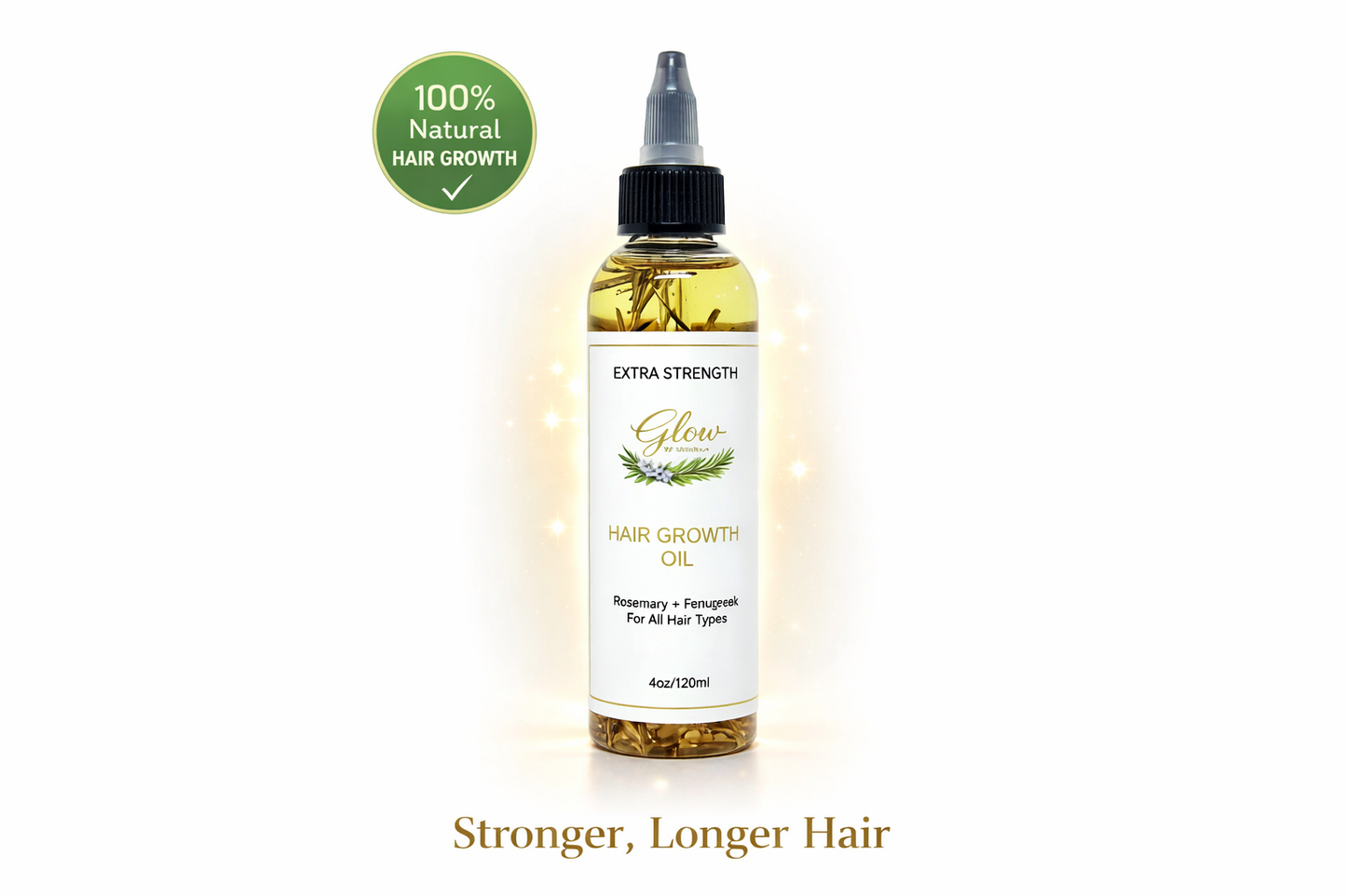 Glow by Skarlla Rosemary & Fenugreek Hair Growth Oil – 4oz